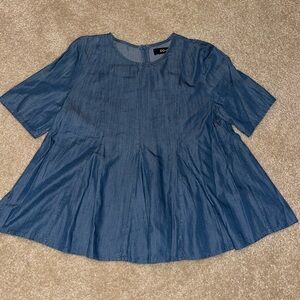 Flary denim top